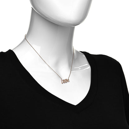 Tiffany 18K Rose Gold Diamond Small Paloma's Graffiti Love Pendant Necklace 2 of 6