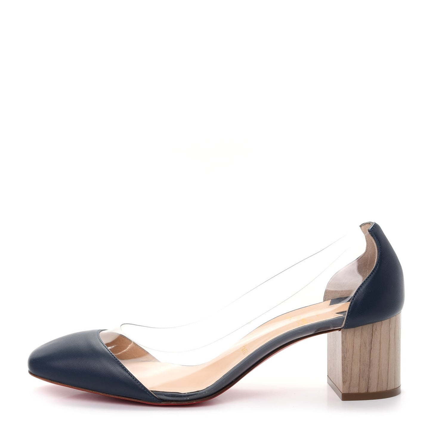 Nappa PVC Grandola 55 Wood Heel 40 Navy