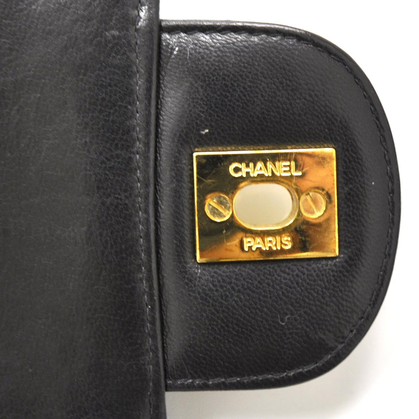 Lambskin Jumbo Flap Black GHW