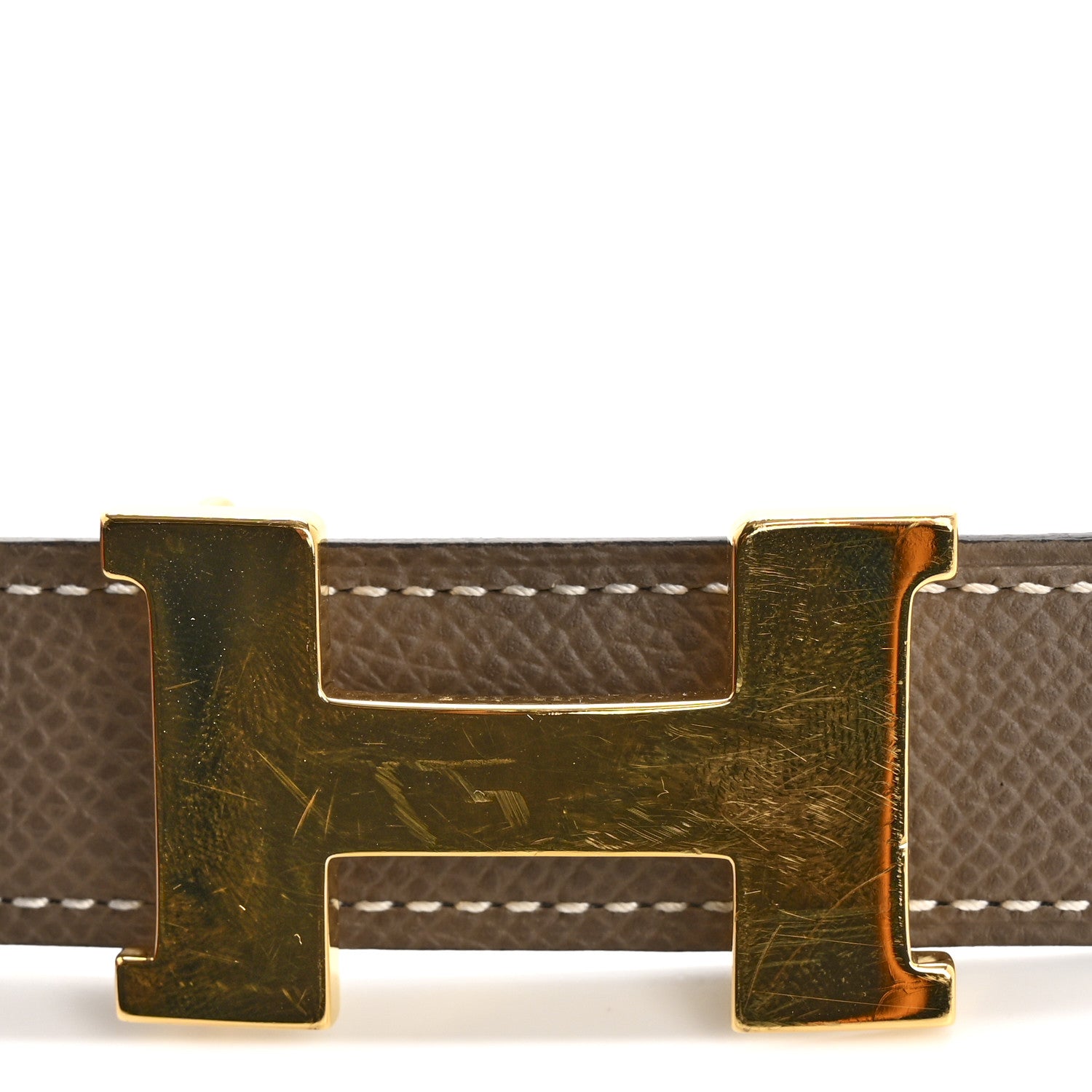 Hermes Swift Epsom 24mm Mini Constance H Belt 100 40 Black Etoupe 6 of 7