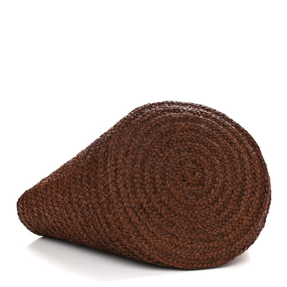 Saint Laurent Raffia Calfskin Medium Panier Tote Dark Chocolate 4 of 12