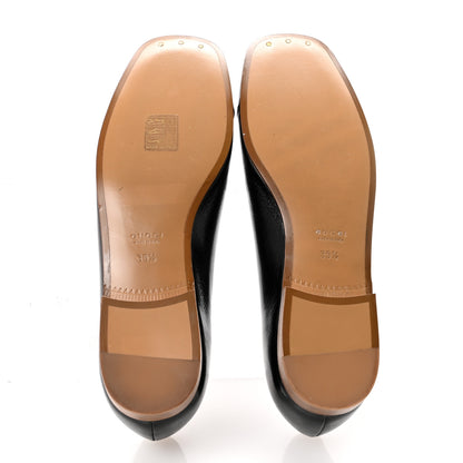 Gucci Goatskin Perforated Interlocking G Ballet Flats 35.5 Black 6 of 10