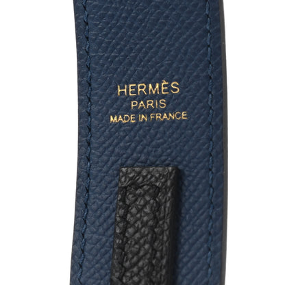 Hermes Epsom 30mm Tressage Au Galop Shoulder Strap Deep Blue Vert Bosphore 3 of 5