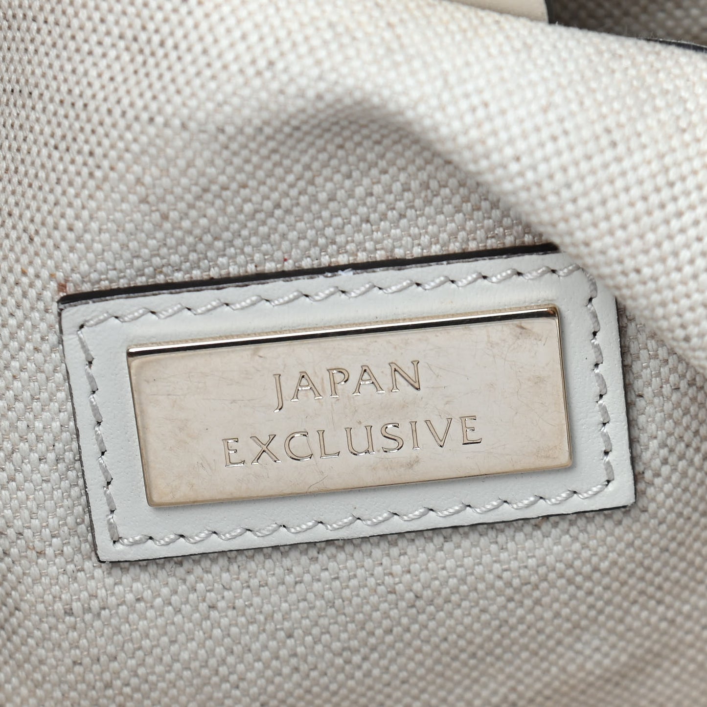 Denim Calfskin Tote Ivory