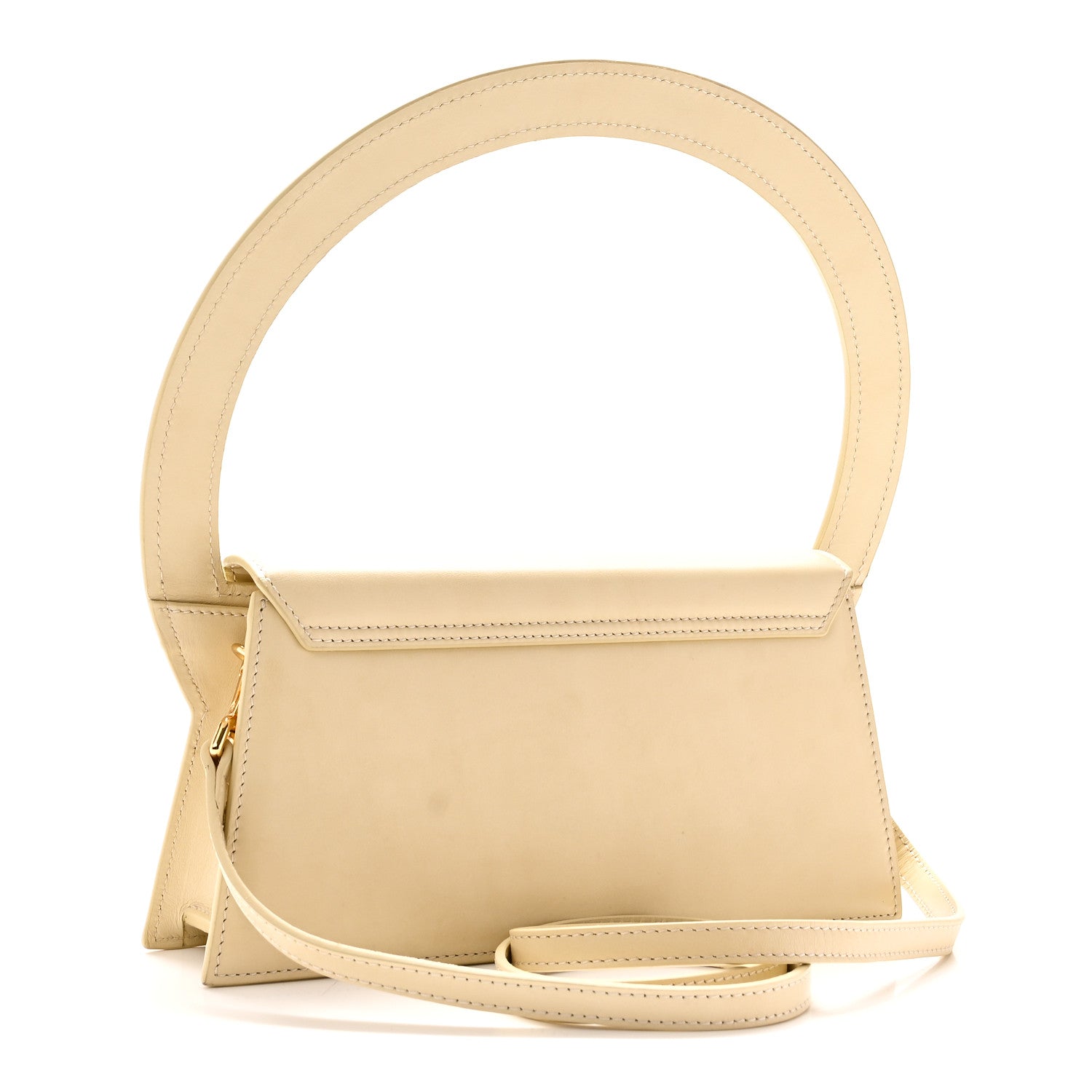 Jacquemus Smooth Calfskin Le Sac Rond Ivory 3 of 9