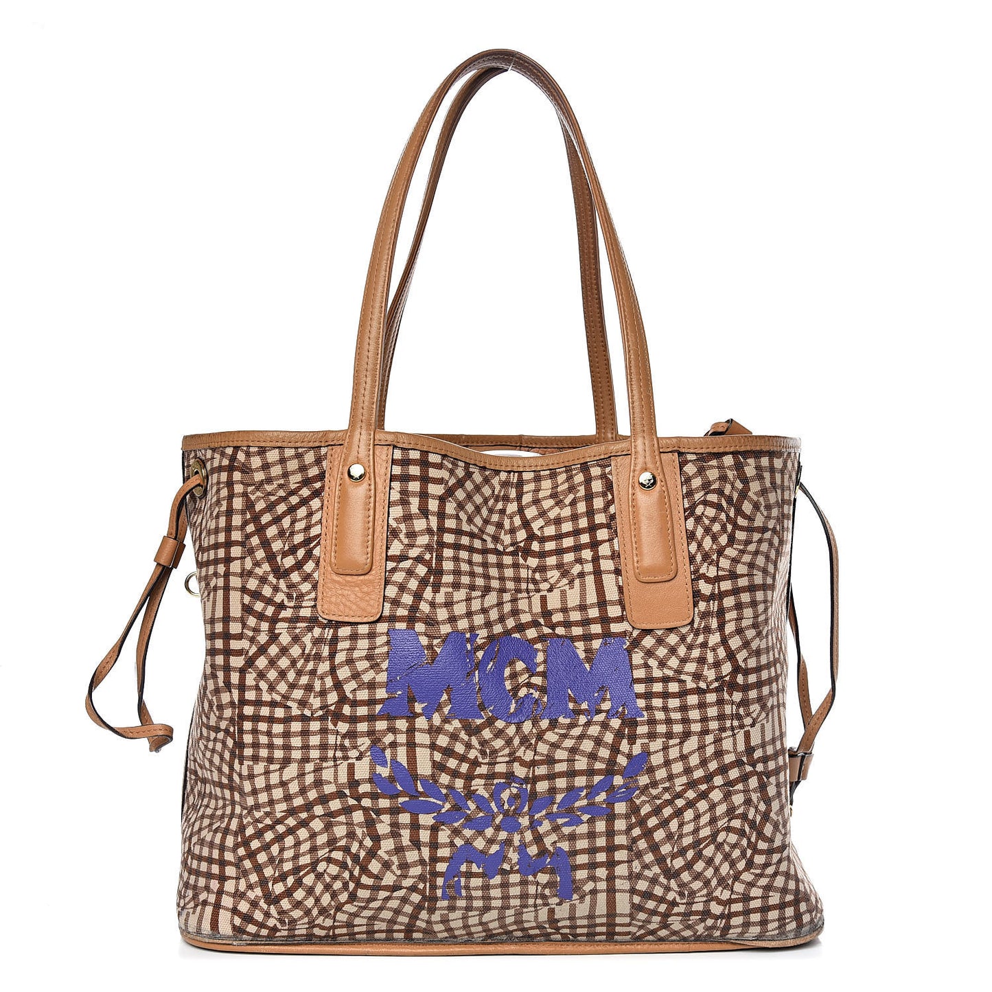 Visetos Medium Liz Reversible Shopper Tote Cognac