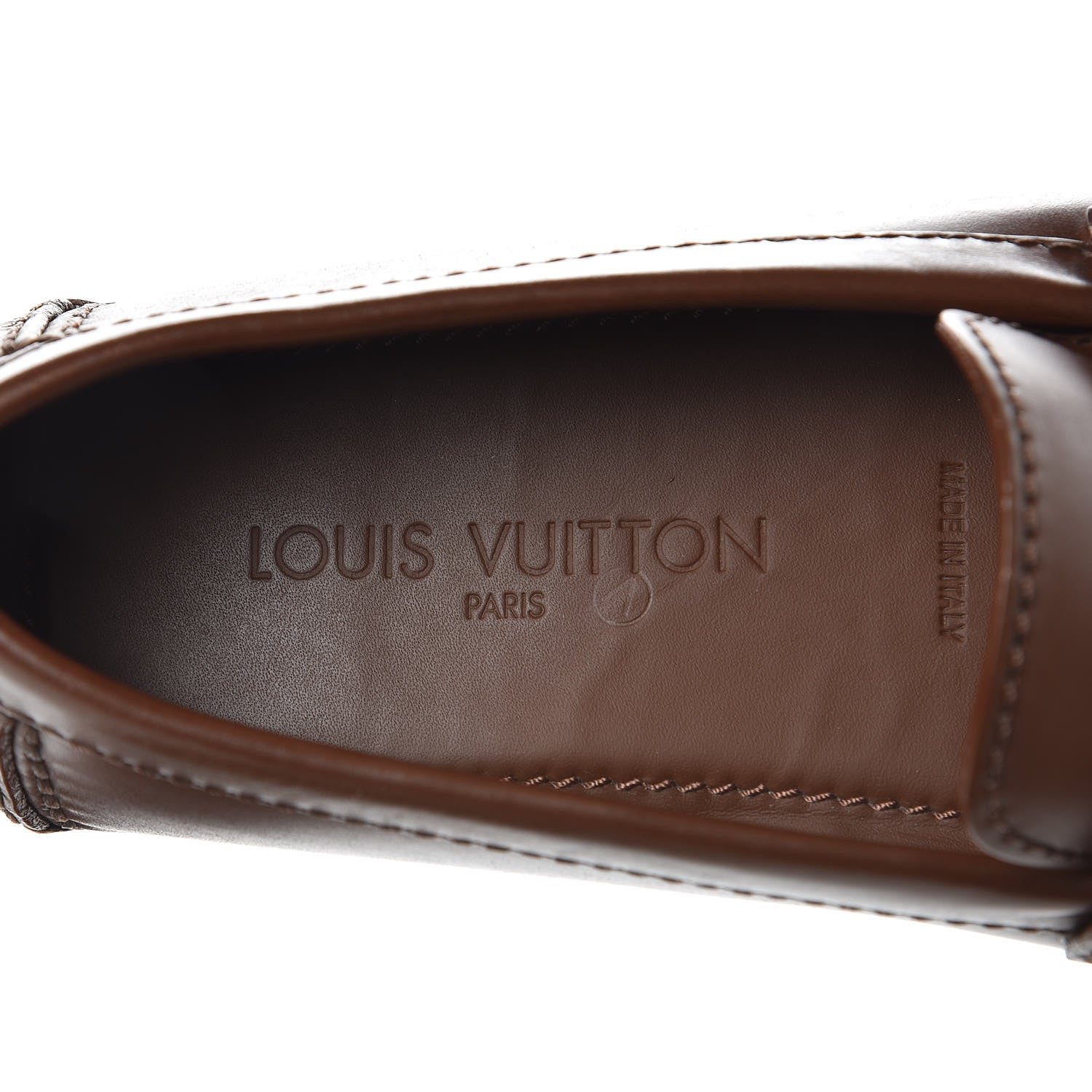 Louis Vuitton Calfskin Monte Carlo Moccasin Loafers 7.5 Cognac 7 of 9
