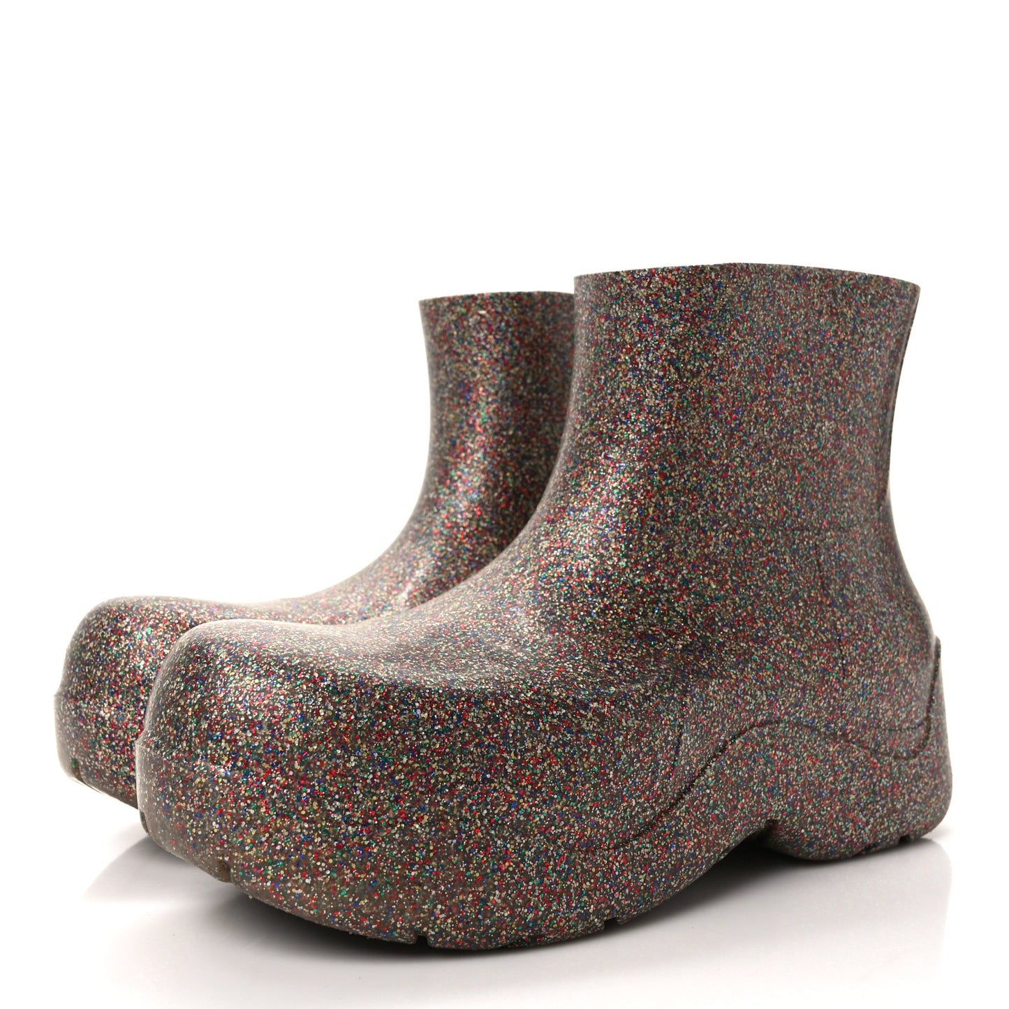 Sparkle Rubber Puddle Ankle Boots 41 Multicolor