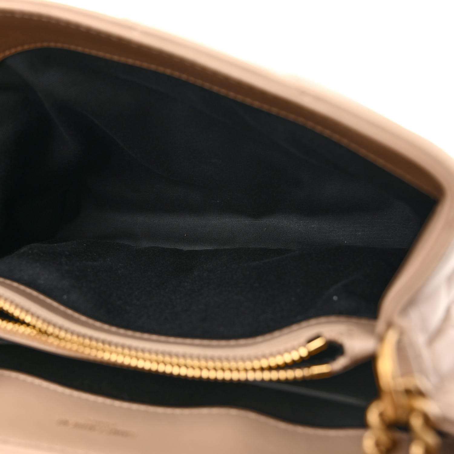 Saint Laurent Calfskin Y Quilted Monogram Small Loulou Chain Satchel Dark Beige 5 of 15