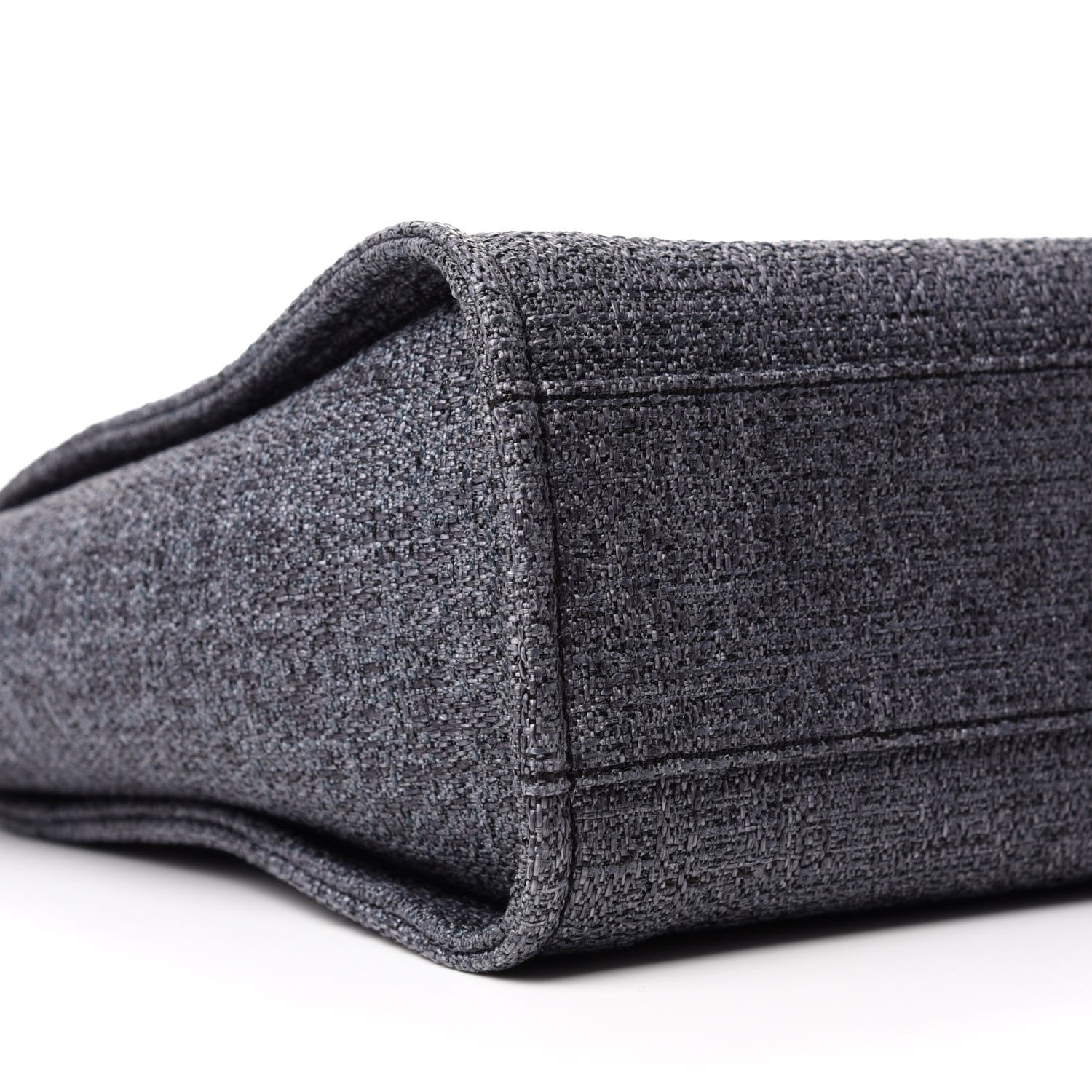 Chanel Woven Straw Raffia Small Deauville Tote Charcoal 6 of 11