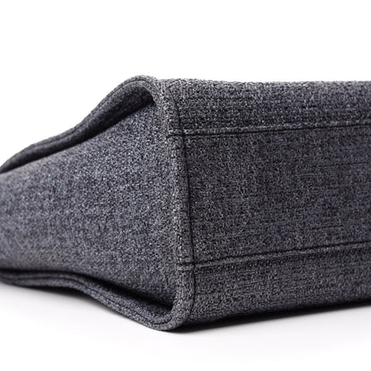 Chanel Woven Straw Raffia Small Deauville Tote Charcoal 6 of 11