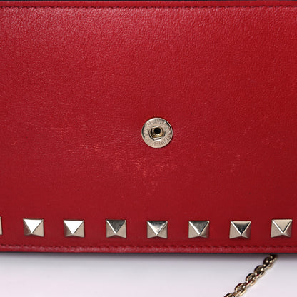 Valentino Garavani Calfskin Rockstud Phone Case With Chain Rosso Valentino 15 of 15