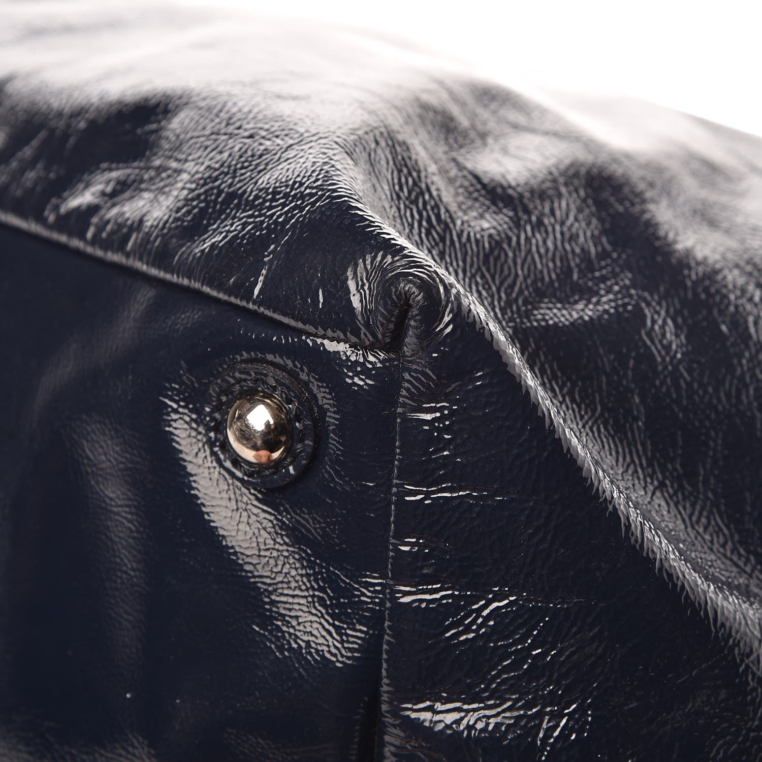 Saint Laurent Textured Patent Medium Easy Sac Navy 12 of 12