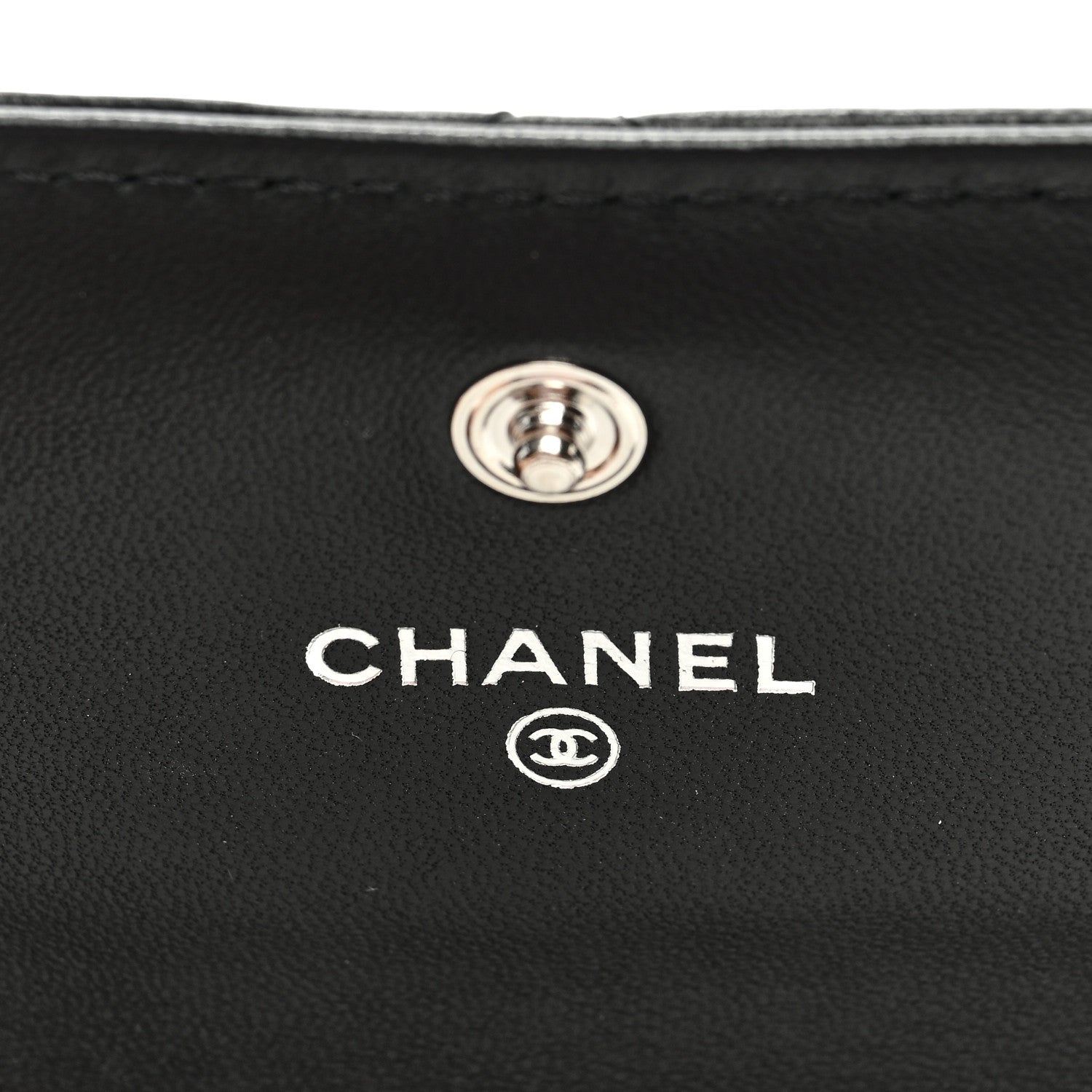 Chanel Lambskin Quilted Large Gusset Flap Wallet Black 6 of 8