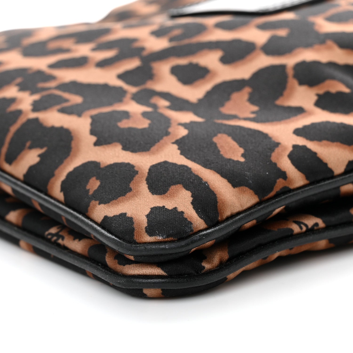 Jimmy Choo Nylon Leopard Print Candice Crossbody Black 10 of 11