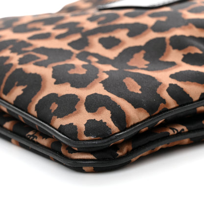 Jimmy Choo Nylon Leopard Print Candice Crossbody Black 10 of 11