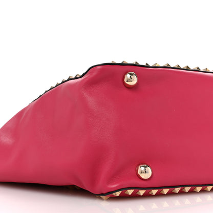 Valentino Garavani Vitello Medium Rockstud Tote Deep Rose 8 of 11