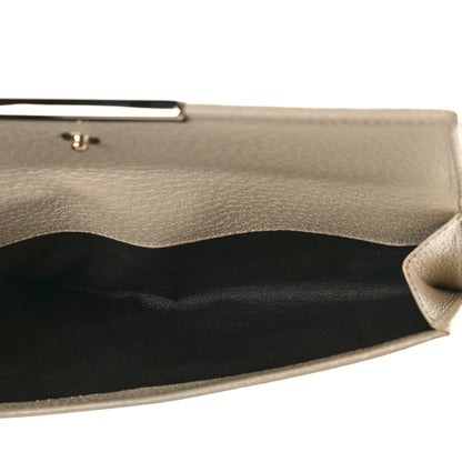Gucci Monogram Metal Bar Continental Flap Wallet Off White 5 of 9