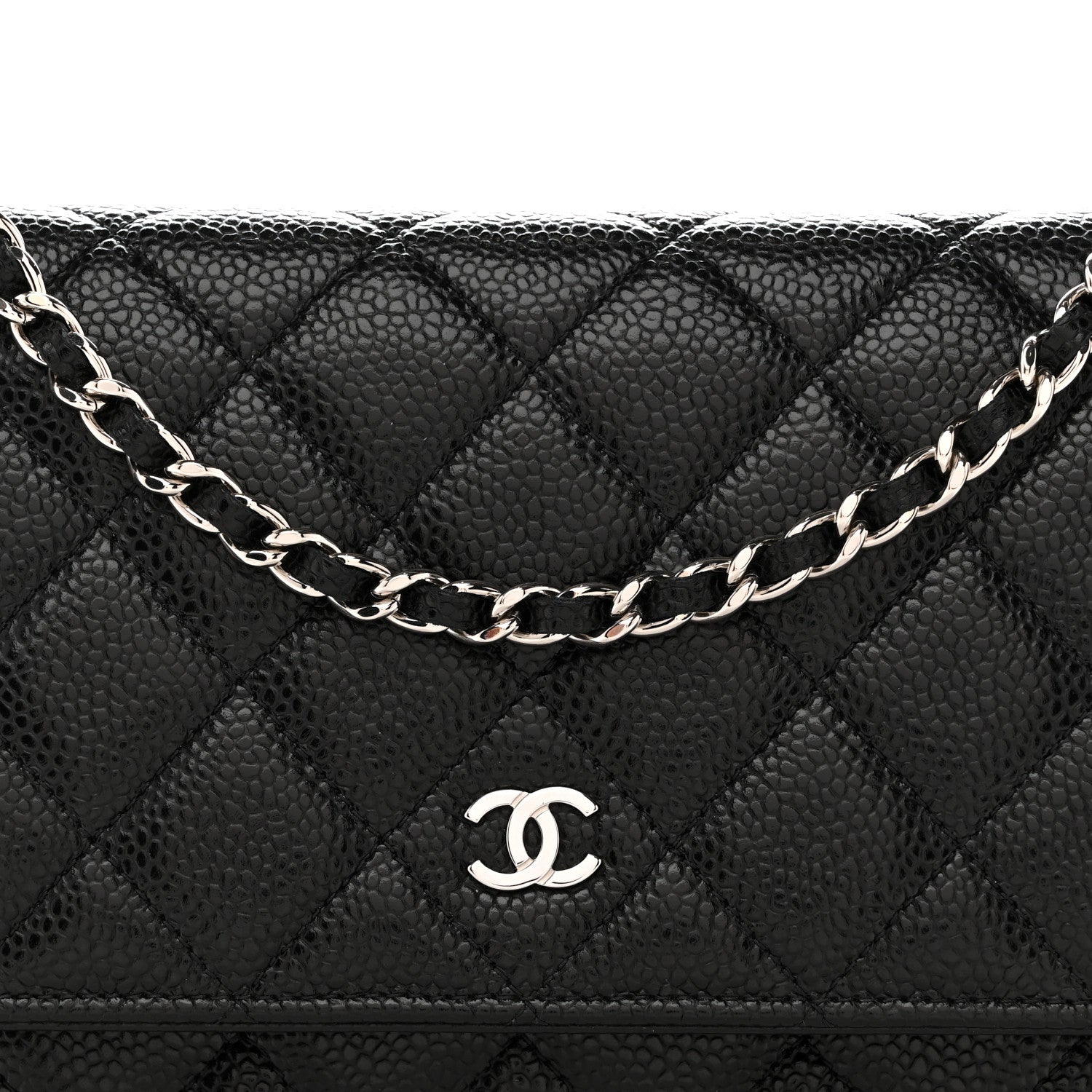 Chanel Caviar Quilted Wallet on Chain WOC Black 9 of 12