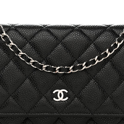 Chanel Caviar Quilted Wallet on Chain WOC Black 9 of 12