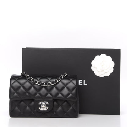 Chanel Lambskin Quilted Mini Rectangular Flap Black 12 of 12