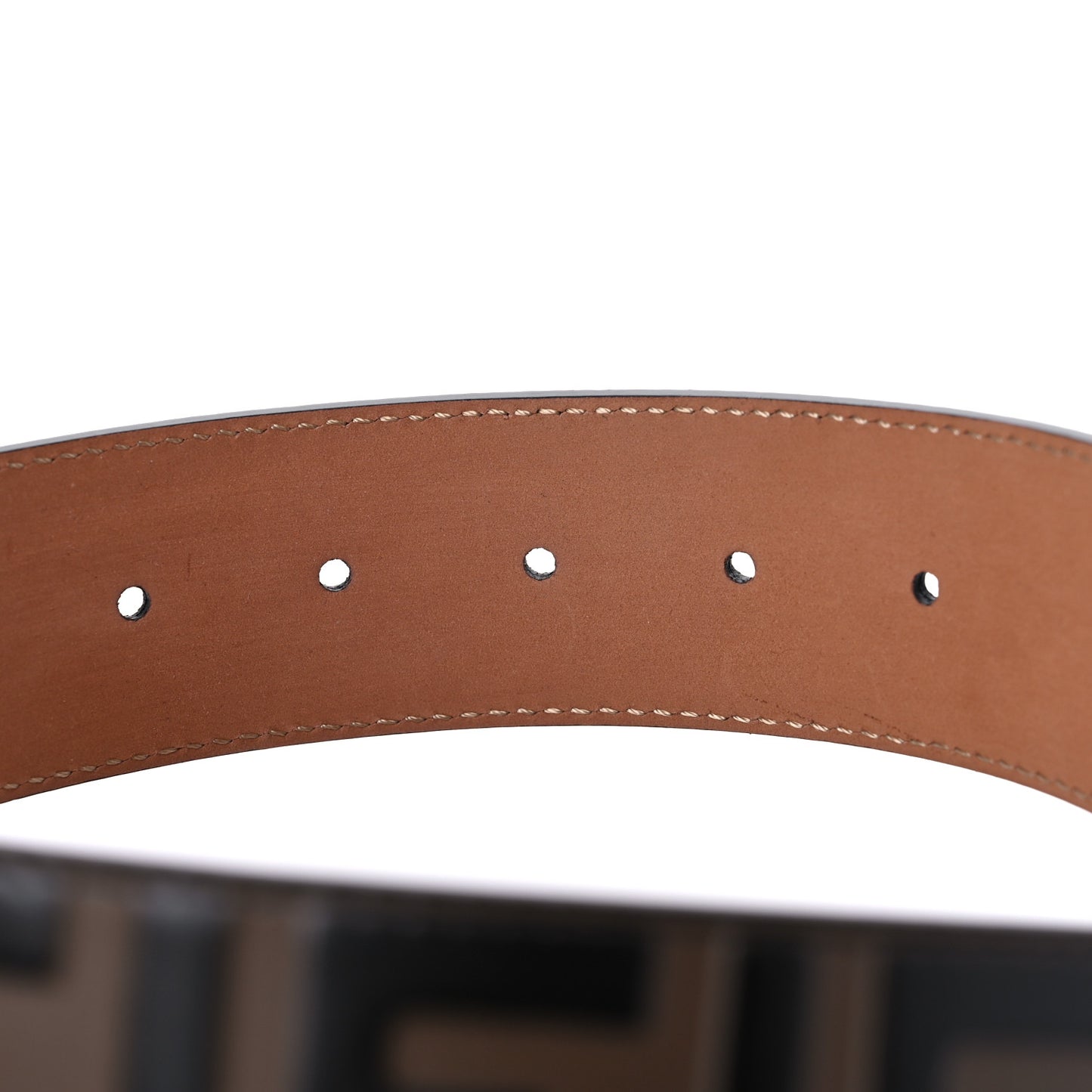 Vitello F is Fendi Bi-Color FF 1974 Embossed Belt 90 36 Maya Black