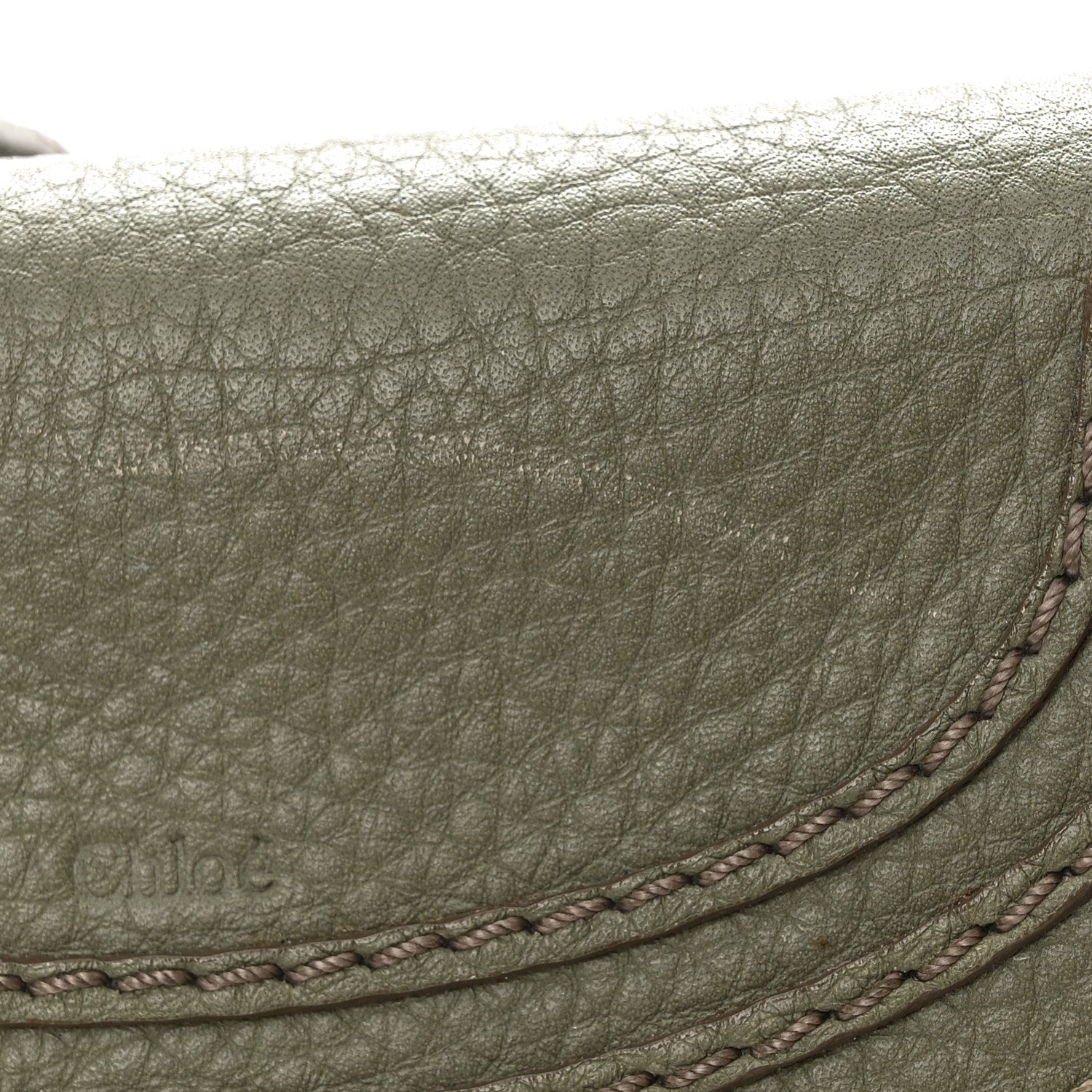 Chloe Calfskin Marcie Pochette Crossbody Bag Baobab Green 12 of 13
