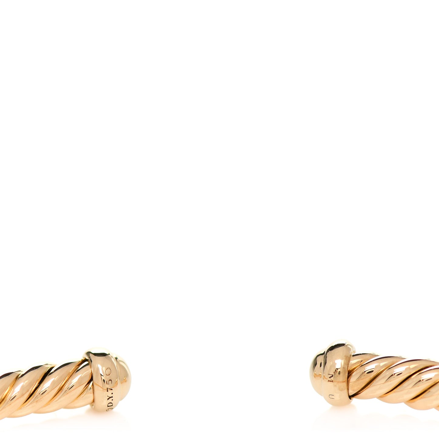 18K Yellow Gold Diamond 3mm Cablespira Single Station Bracelet