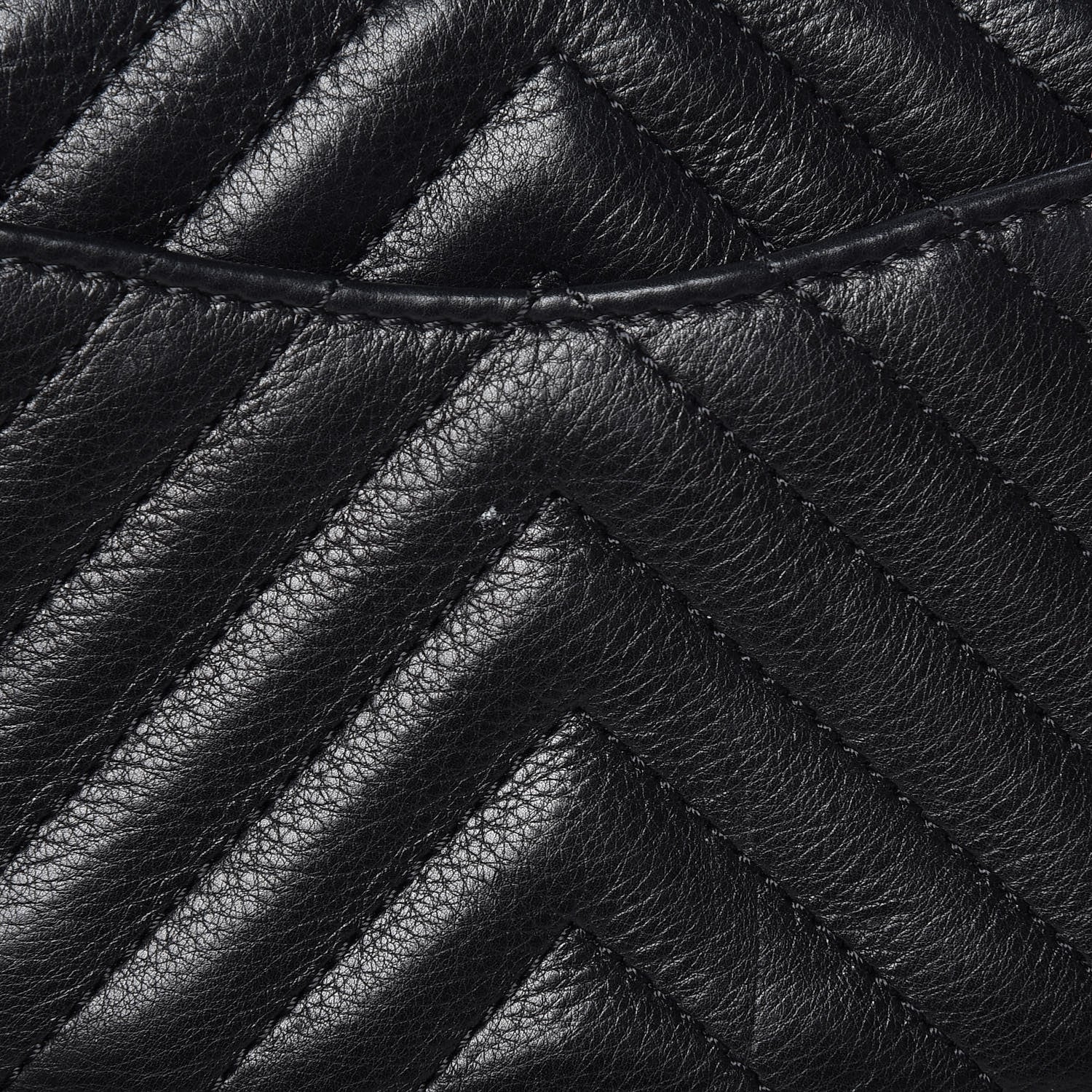 Chanel Calfskin Chevron Quilted Mini Rock The Corner Flap Black 10 of 10
