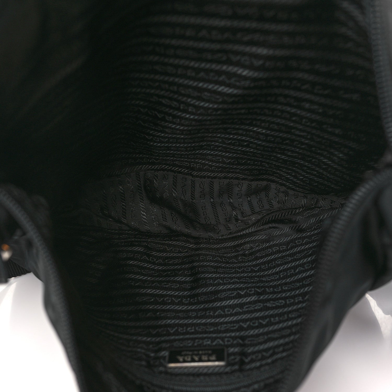 Prada Tessuto Nylon Messenger Bag Black 5 of 9