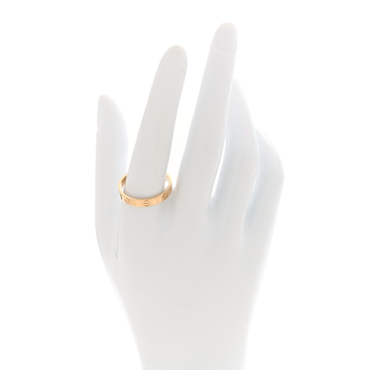 18K Yellow Gold 3.5mm LOVE Wedding Band Ring 63 10.25