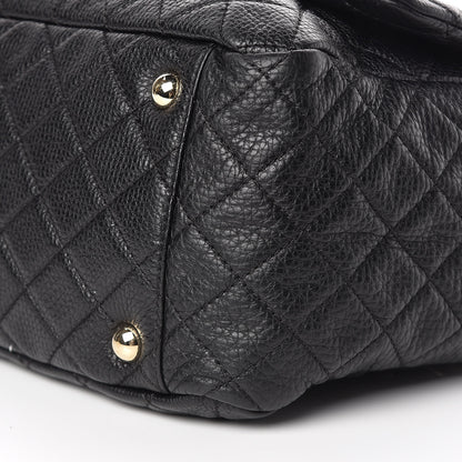 Chanel Calfskin Quilted XXL Travel Flap Bag Black 10 of 11
