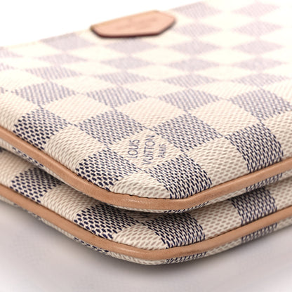 Louis Vuitton Damier Azur Double Zip Pochette 7 of 9