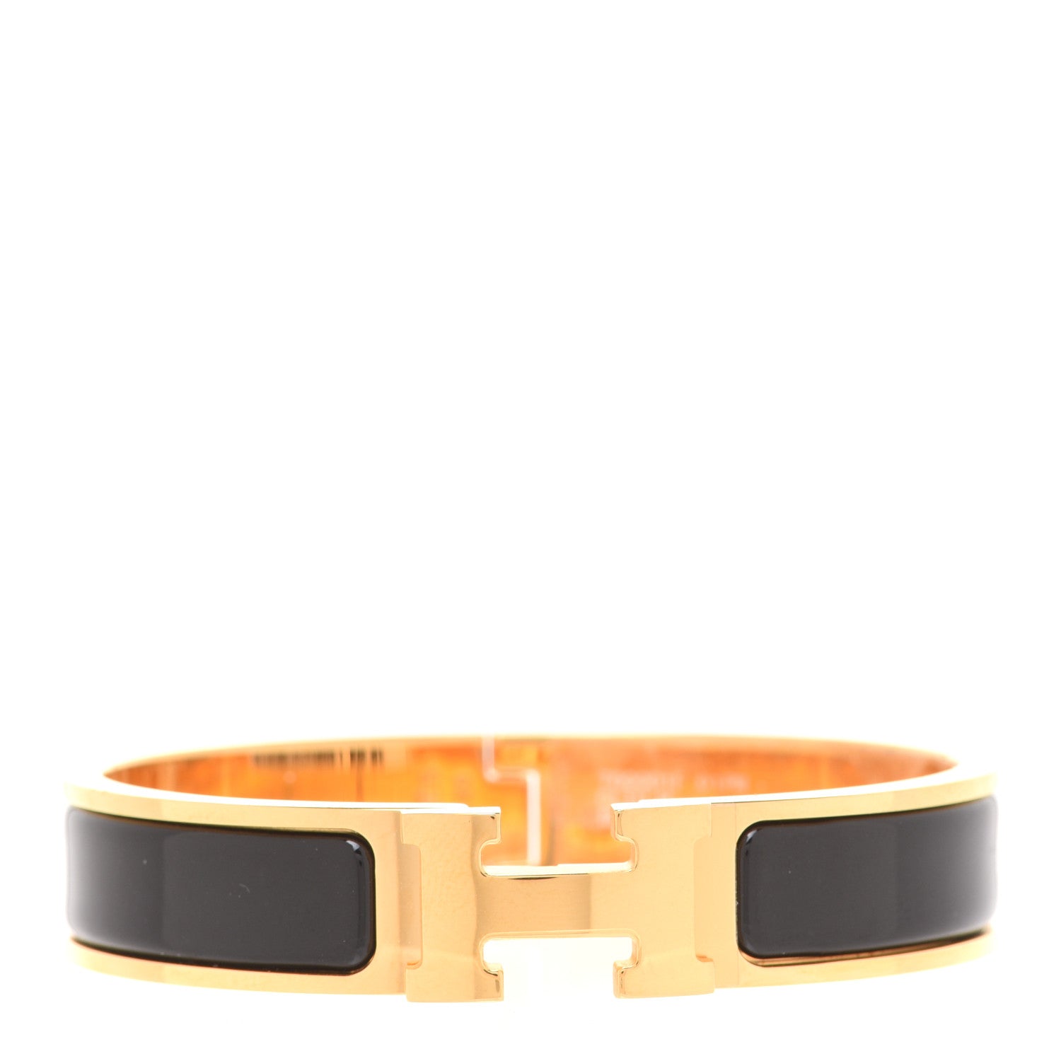 Hermes Enamel Narrow Clic Clac H Bracelet PM Black 1 of 7