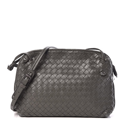 Bottega Veneta Nappa Intrecciato Nodini Crossbody Messenger Light Grey 1 of 16