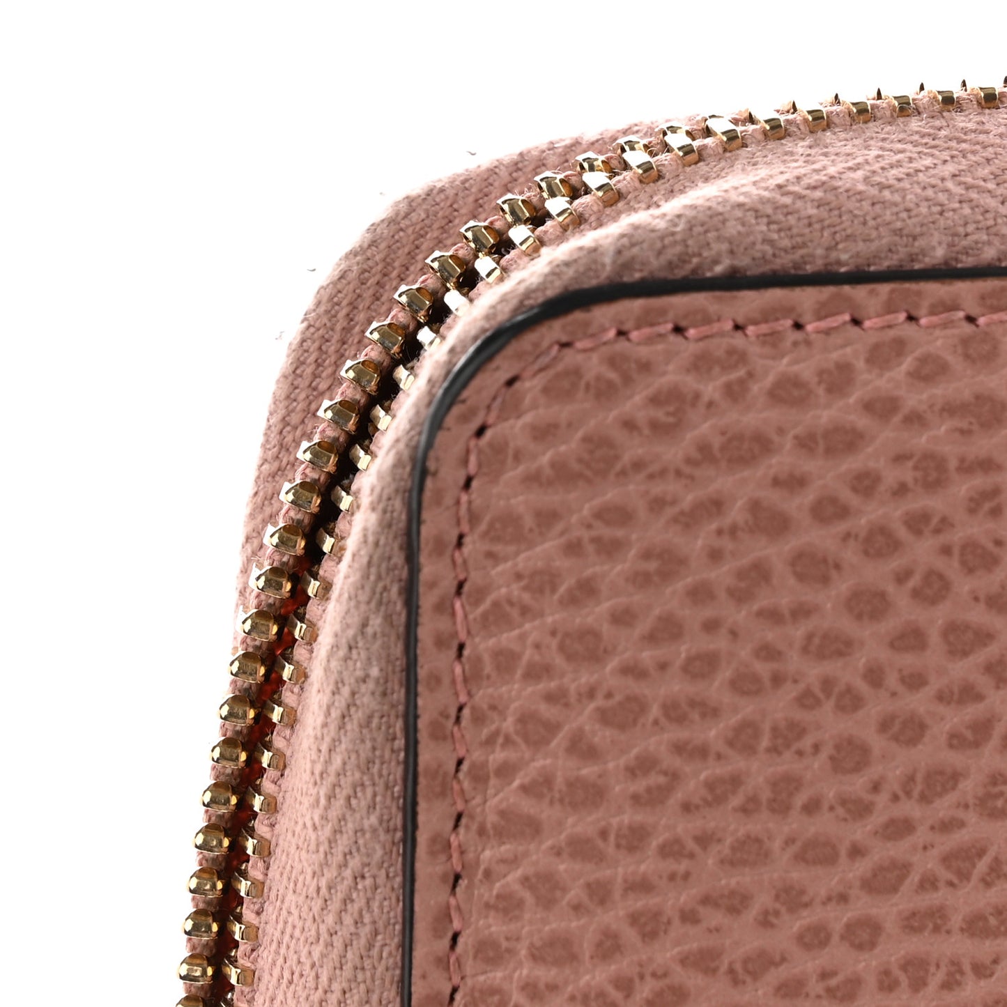 Dollar Calfskin Medium GG Zip Around Wallet Soft Pink