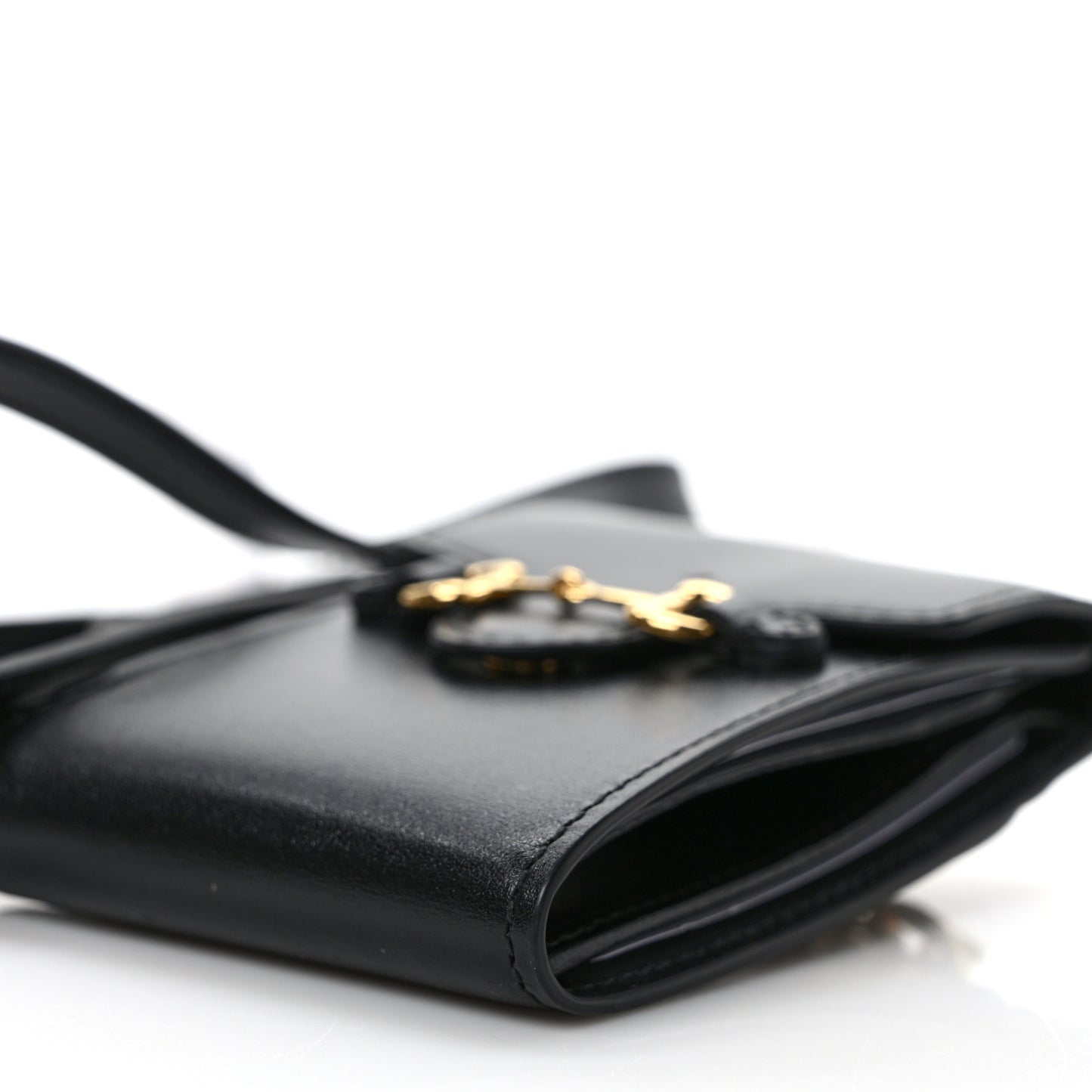 Boarded Plutone Calfskin Mini Horsebit 1955 Crossbody Bag Black