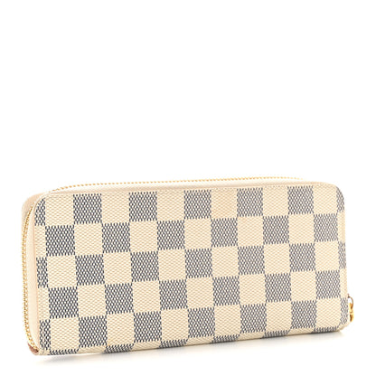 Louis Vuitton Damier Azur Clemence Wallet Rose Ballerine 3 of 9