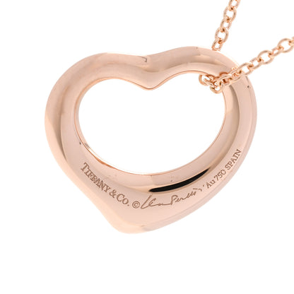 Tiffany 18K Rose Gold 16mm Elsa Peretti Open Heart Pendant Necklace 4 of 6