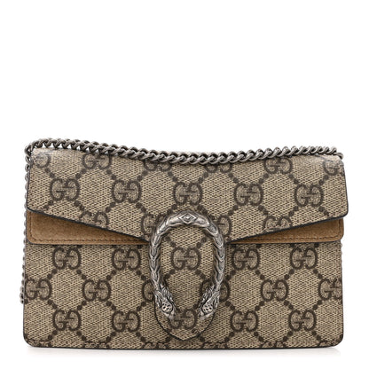 Gucci GG Supreme Monogram Super Mini Dionysus Shoulder Bag Taupe 1 of 9