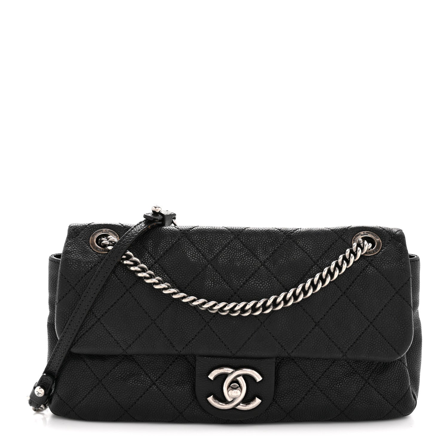 Chanel Caviar Quilted Medium Simply CC Flap Black 1 of 15
