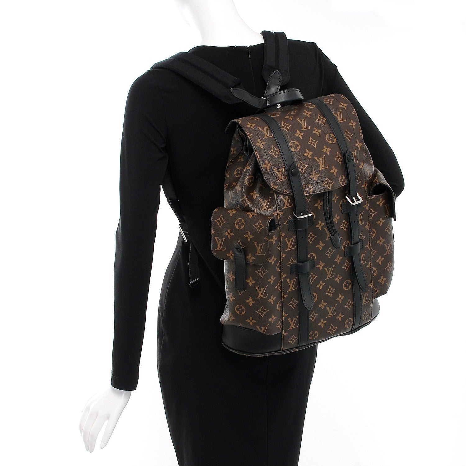 Louis Vuitton Monogram Macassar Christopher PM Backpack 2 of 7
