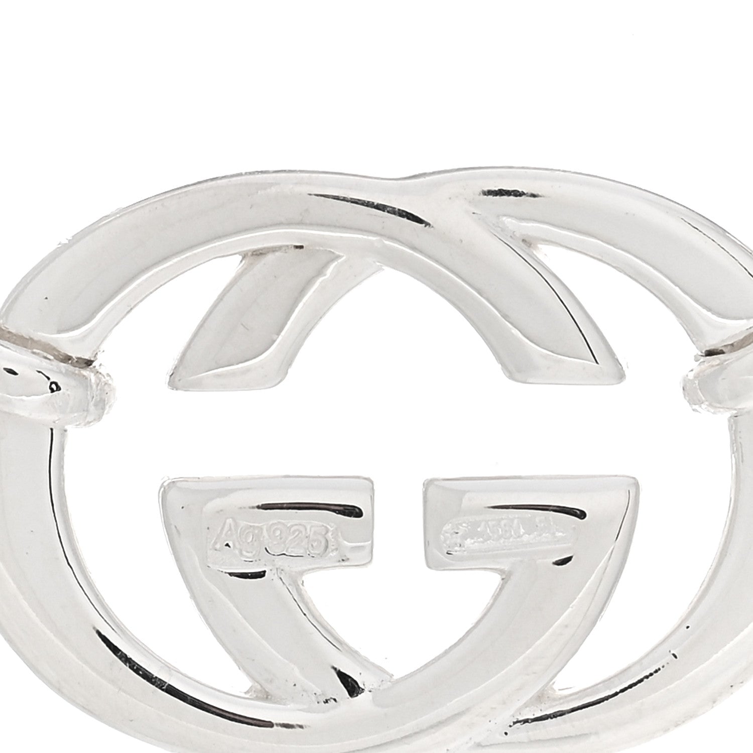 Gucci Sterling Silver Britt Hoop Earrings 3 of 3