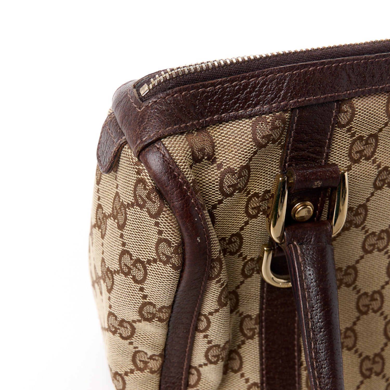 Gucci Monogram Small Abbey Boston Dark Brown 12 of 15