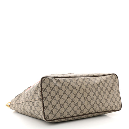 Gucci Soft GG Supreme Monogram Courrier Medium Crossbody Tote Beige New Acero 4 of 13