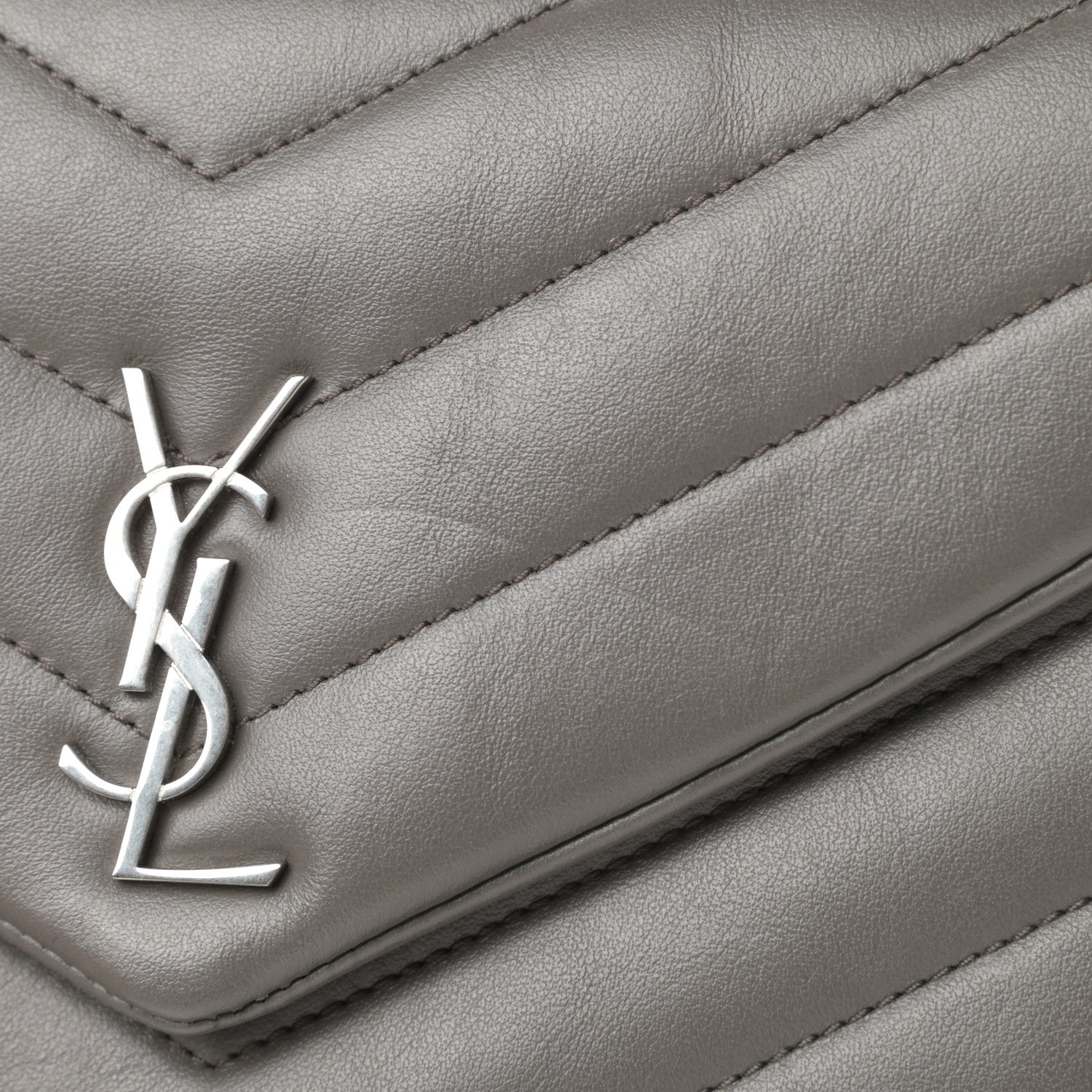 Saint Laurent Calfskin Y Quilted Monogram Loulou Flap Bag Earth 11 of 14
