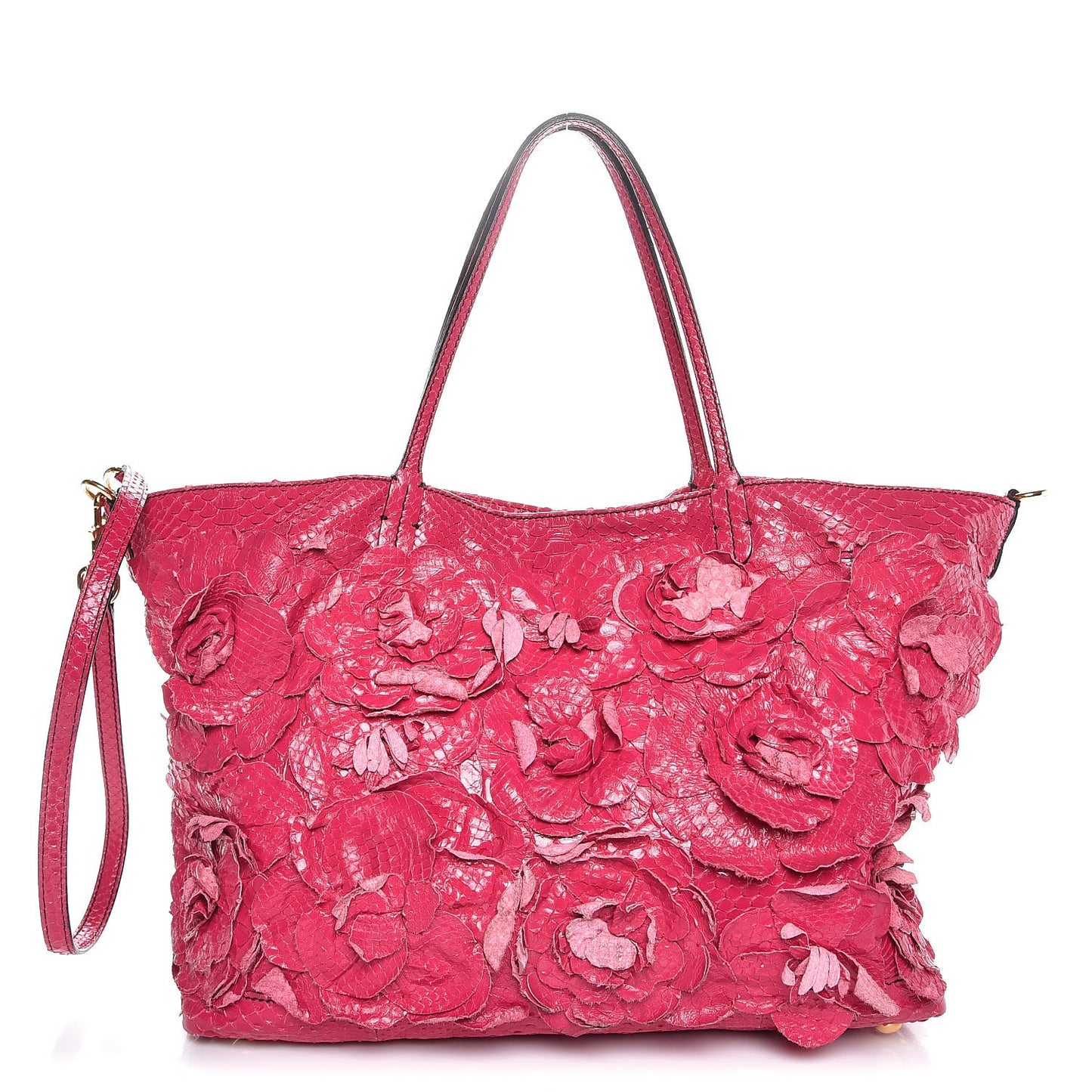 Python Primevere Floral Applique Large Tote Bag Pink
