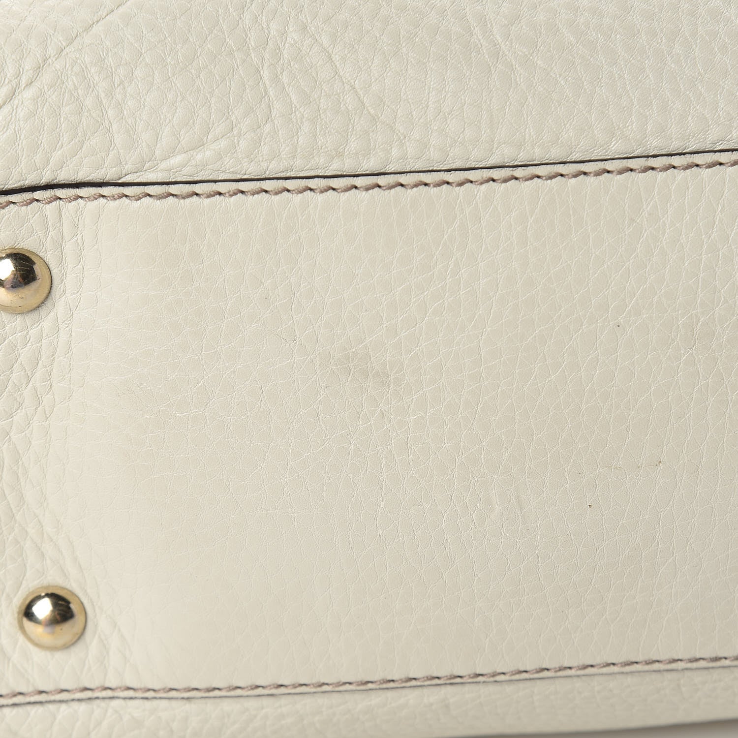 Gucci Pebbled Calfskin Large Soho Top Handle Bag Off White 15 of 19