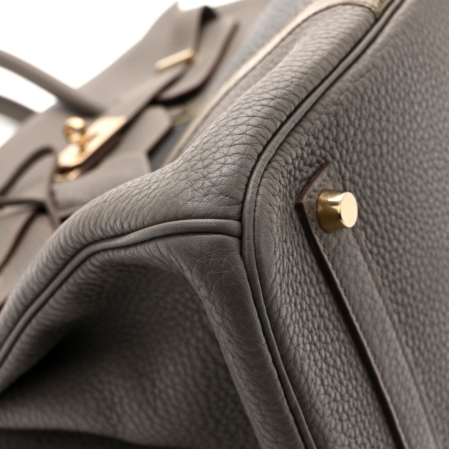 Hermes Taurillon Clemence Lizard Club Birkin 35 Etain Graphite