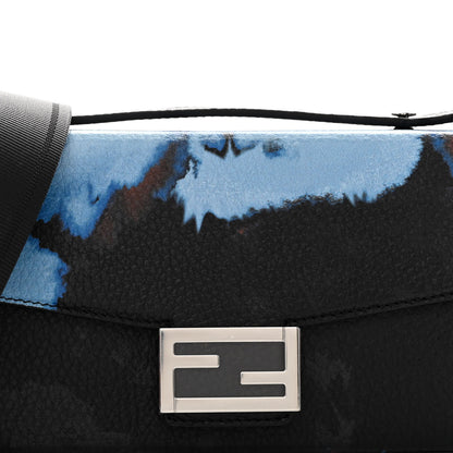 Fendi Cuoio Romano Cloud Print Baguette Soft Trunk Black Avio 7 of 9